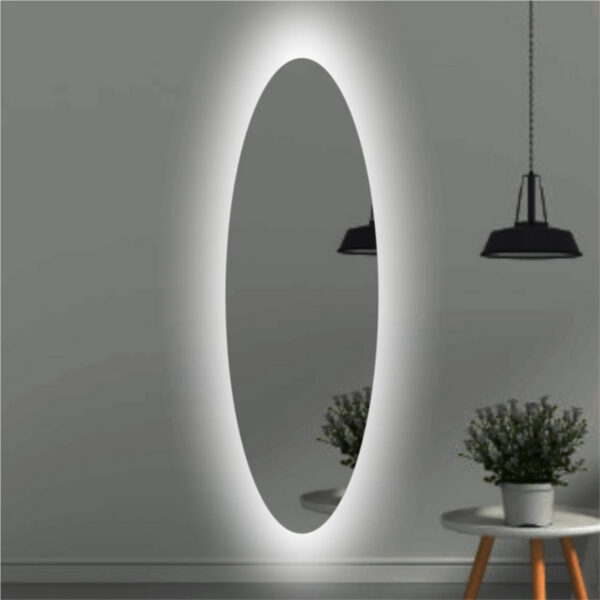 Led Işıklı Elips Boy Aynası