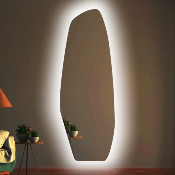 Led Işıklı Asimetrik Boy Aynası