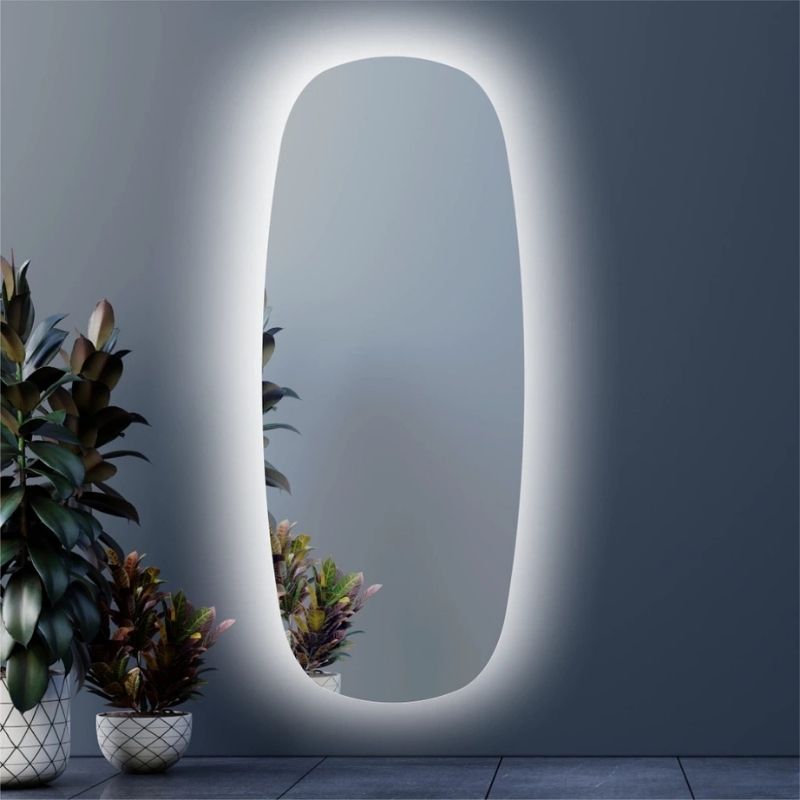 ayna-37.jpg Led Işıklı Oval Boy Aynası - Görsel 1
